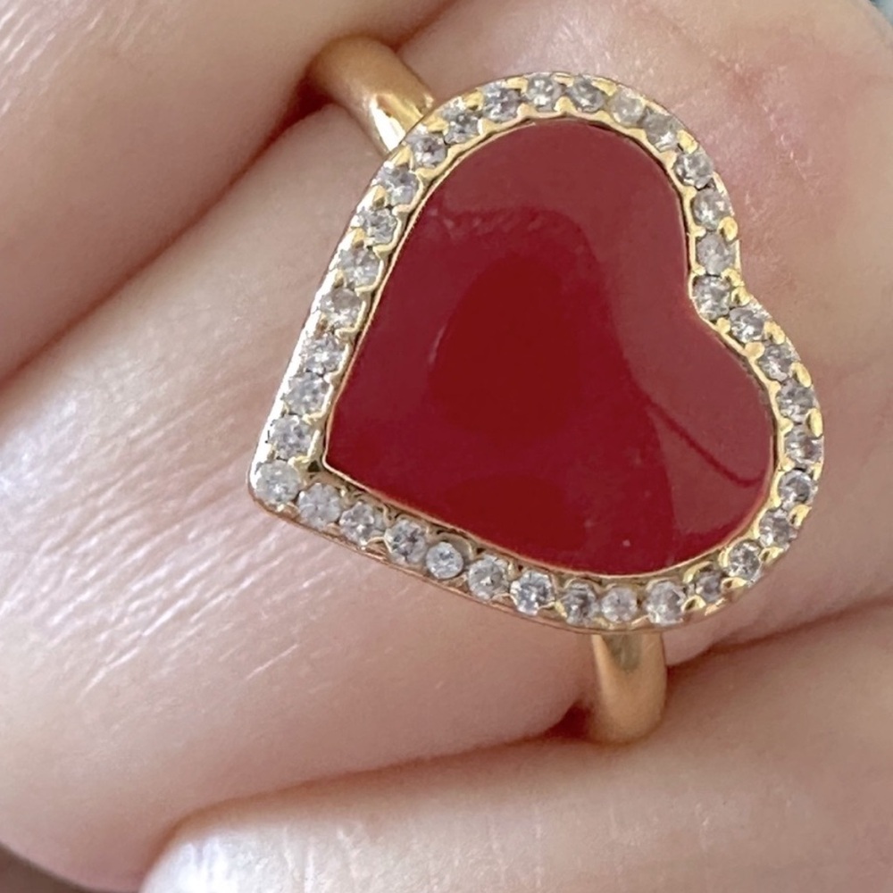 Kate spade  pink or Red heart ❤️ Ring size 8